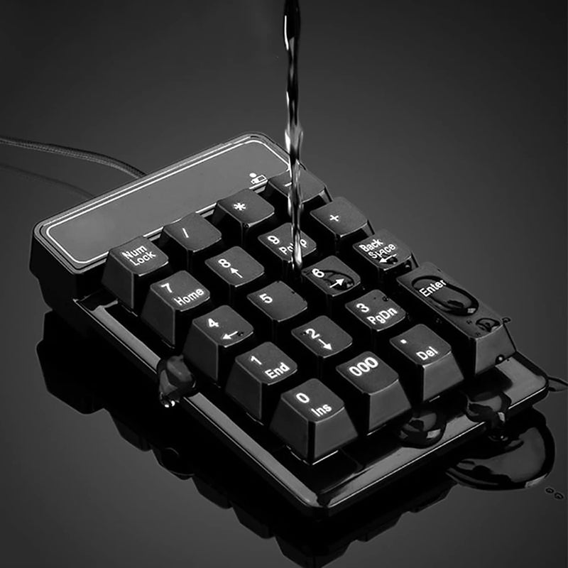 JPHTEK Wired Number Pad, USB Numeric Keypads 19 Key Number Keypads Keyboard for Laptop PC Computer Notebook, Big Print Letters - Image 4